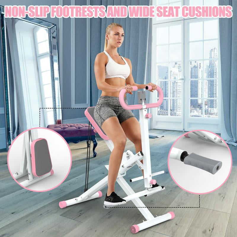 Home Squat Machine with Adjustable Resistance Bands, Rodeocore Exercise Equipment for Glutes, Thighs, and Core, Foldable Design, 330LBS Capacity, Ideal for Ab, Back, and Leg Press, Perfect Christmas Gift